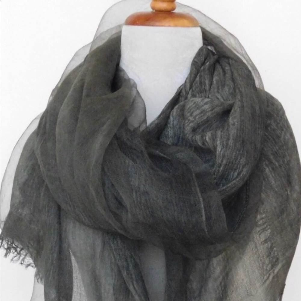 New in bag Silk & Cotton Olive colored scarf